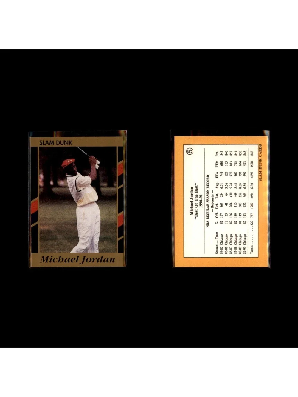 1990-91 Michael Jordan Best of the Best Slam Dunk #5 Golf Oddball Card